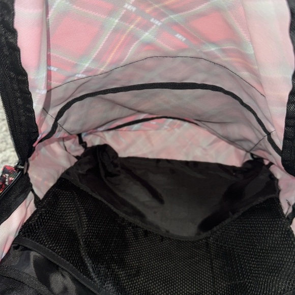 Pink Victoria’s Secret Red Plaid Campus Backpack - Picture 4 of 9